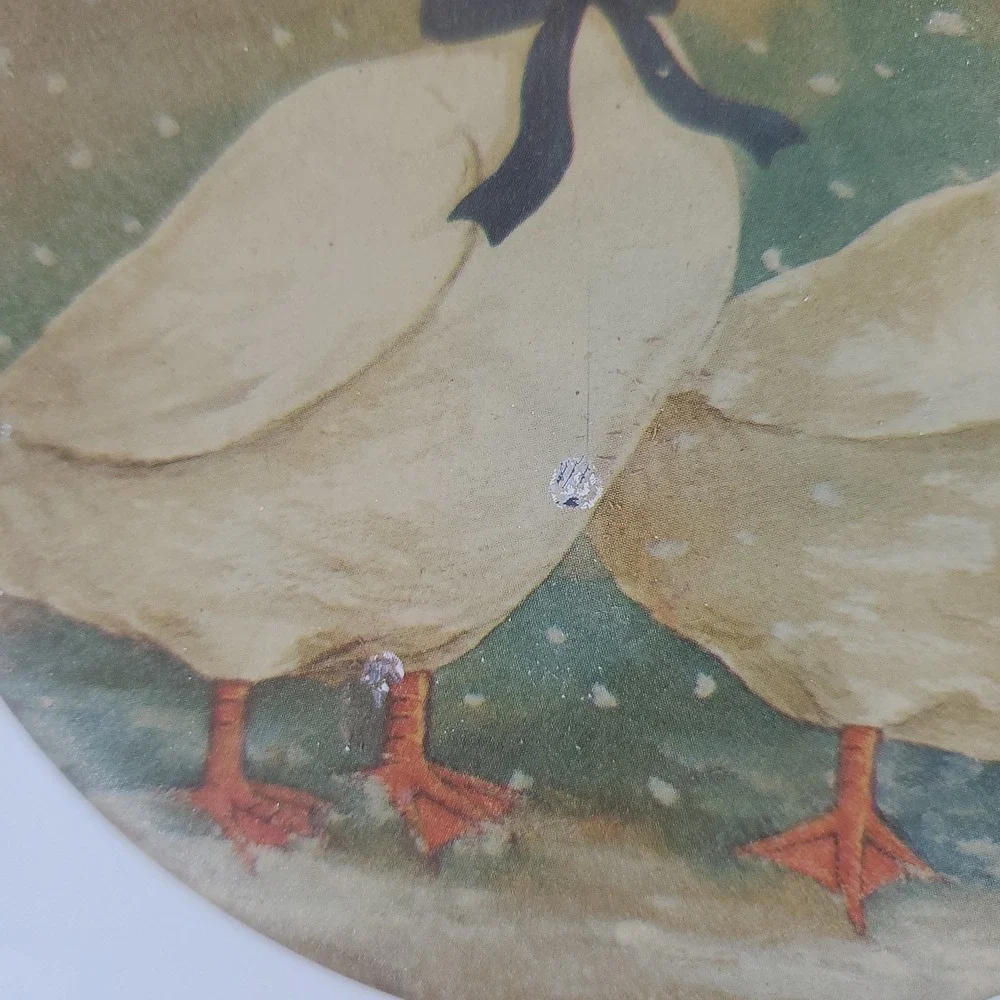 Snow Geese Goose Duck Canister Tin Vintage 80s 90s  Metal Container 6